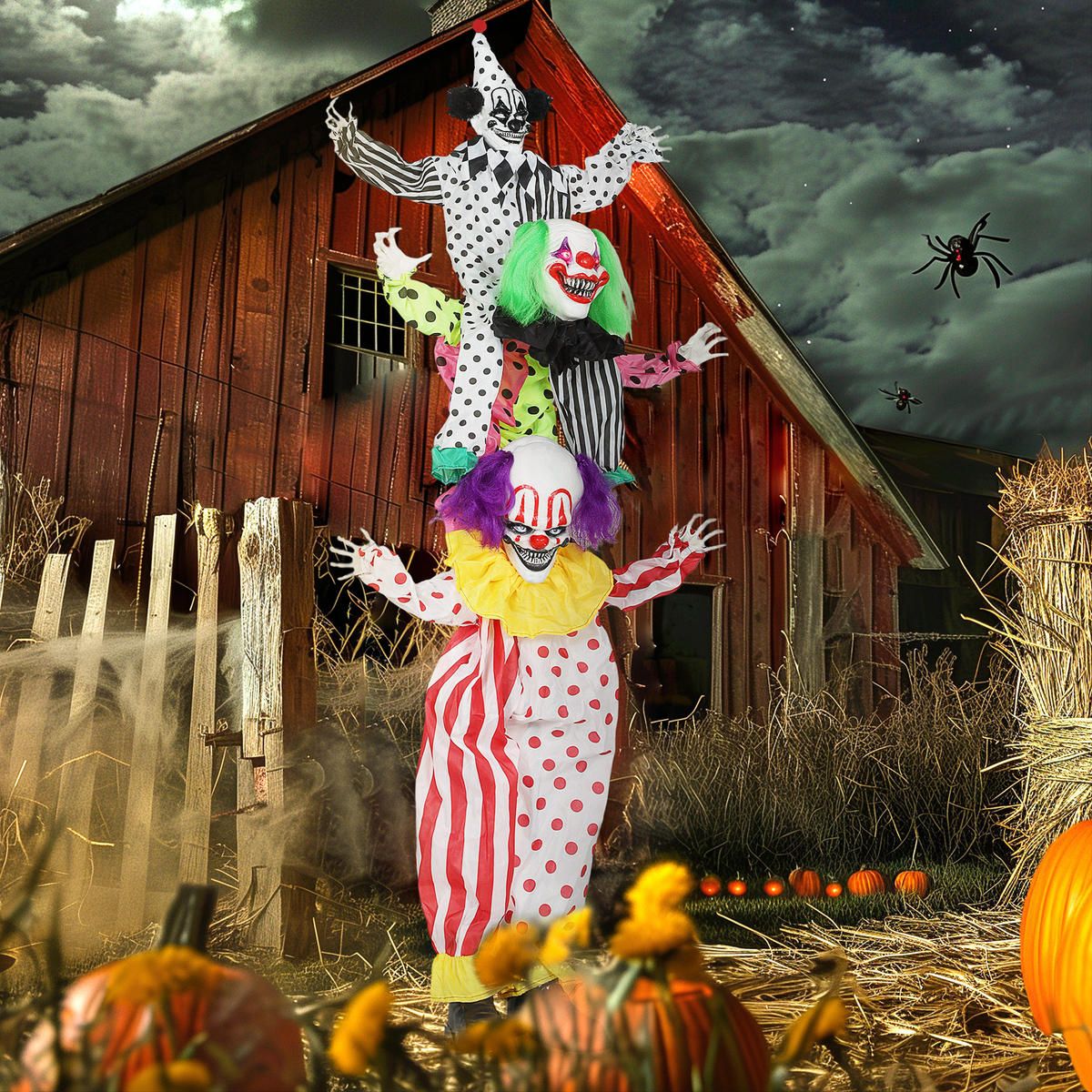 HALLOWEEN-DEKORATION Polyetser Mehrfarbig - Multicolor, Textil (33/180/40cm) - Outsunny