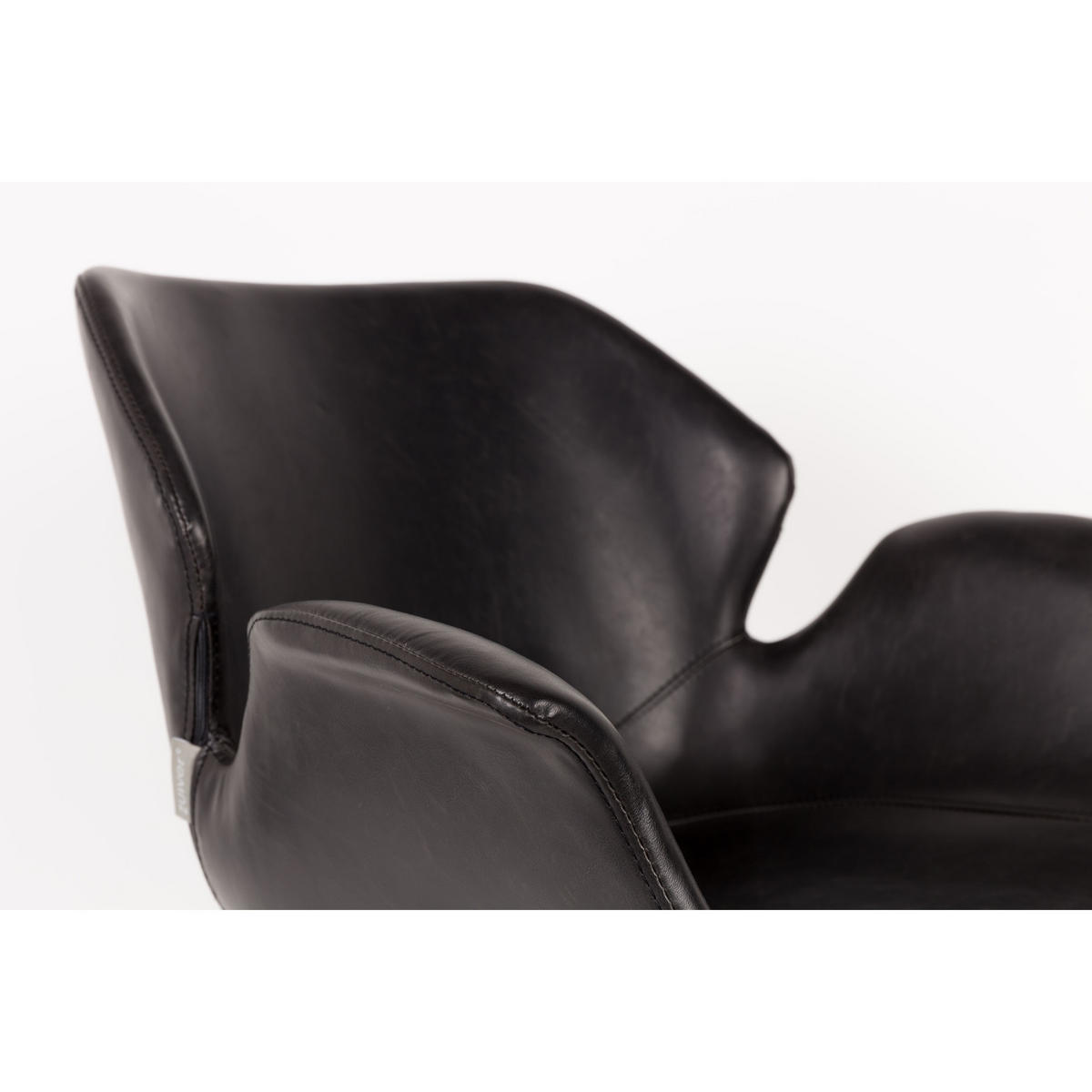BÜROSTUHL Nikki Bürostuhl Armlehne Schwarz - Schwarz, Kunststoff (77/77.5/77cm) - Zuiver