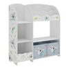 KINDERREGAL Lysekil - Blau/Weiß, Holzwerkstoff (93/100/30cm) - [en.casa]