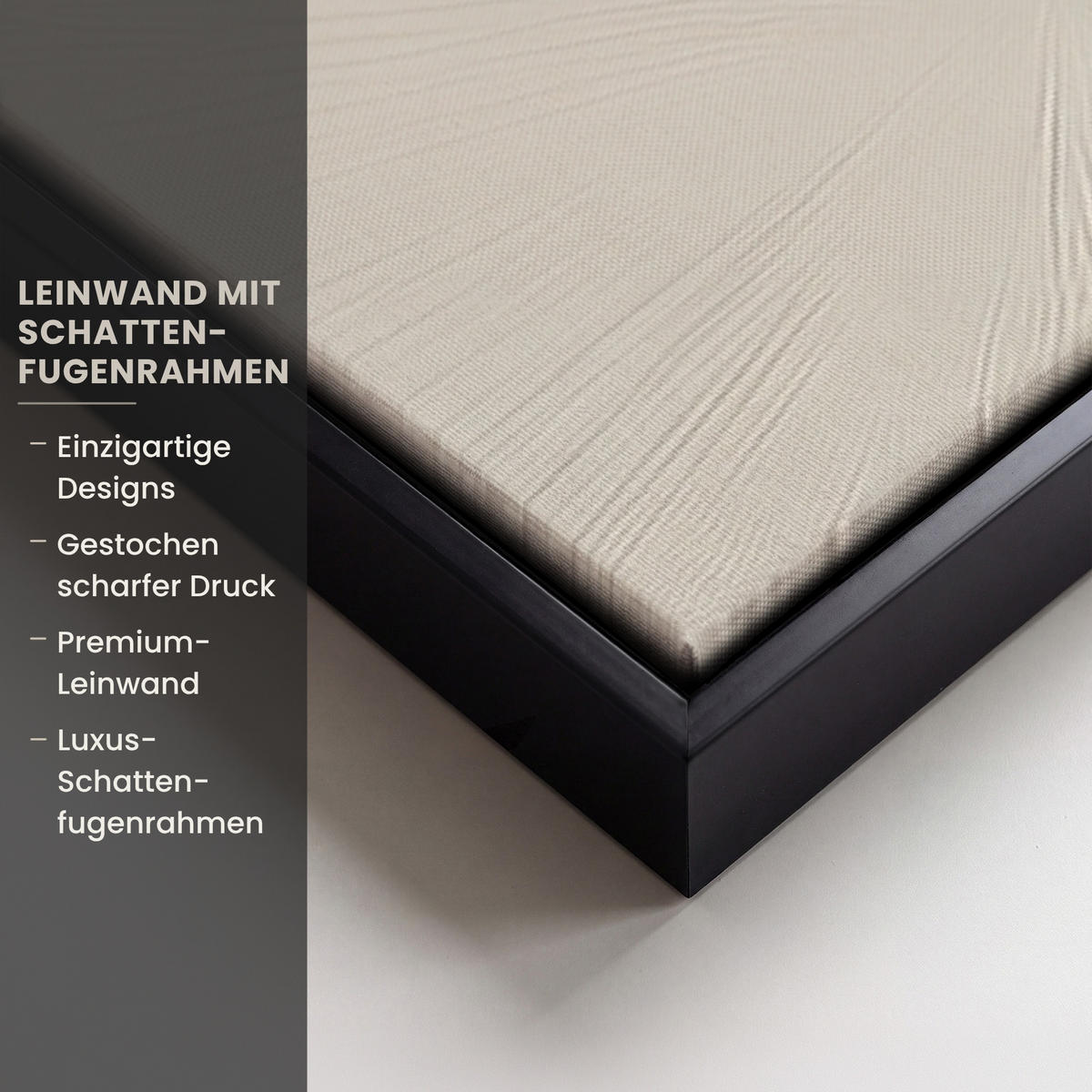 LEINWAND Bilder mit Rahmen - Japandi - Beige - Modern - 150x100 - Ecru, Textil (150/100cm) - MuchoWow
