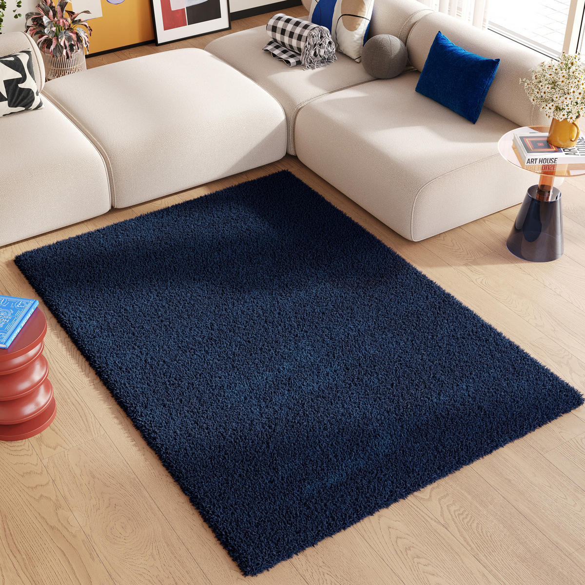 TEPPICH ESSENCE Blau 300/400 cm - Blau, Kunststoff (300/400cm) - Tapiso