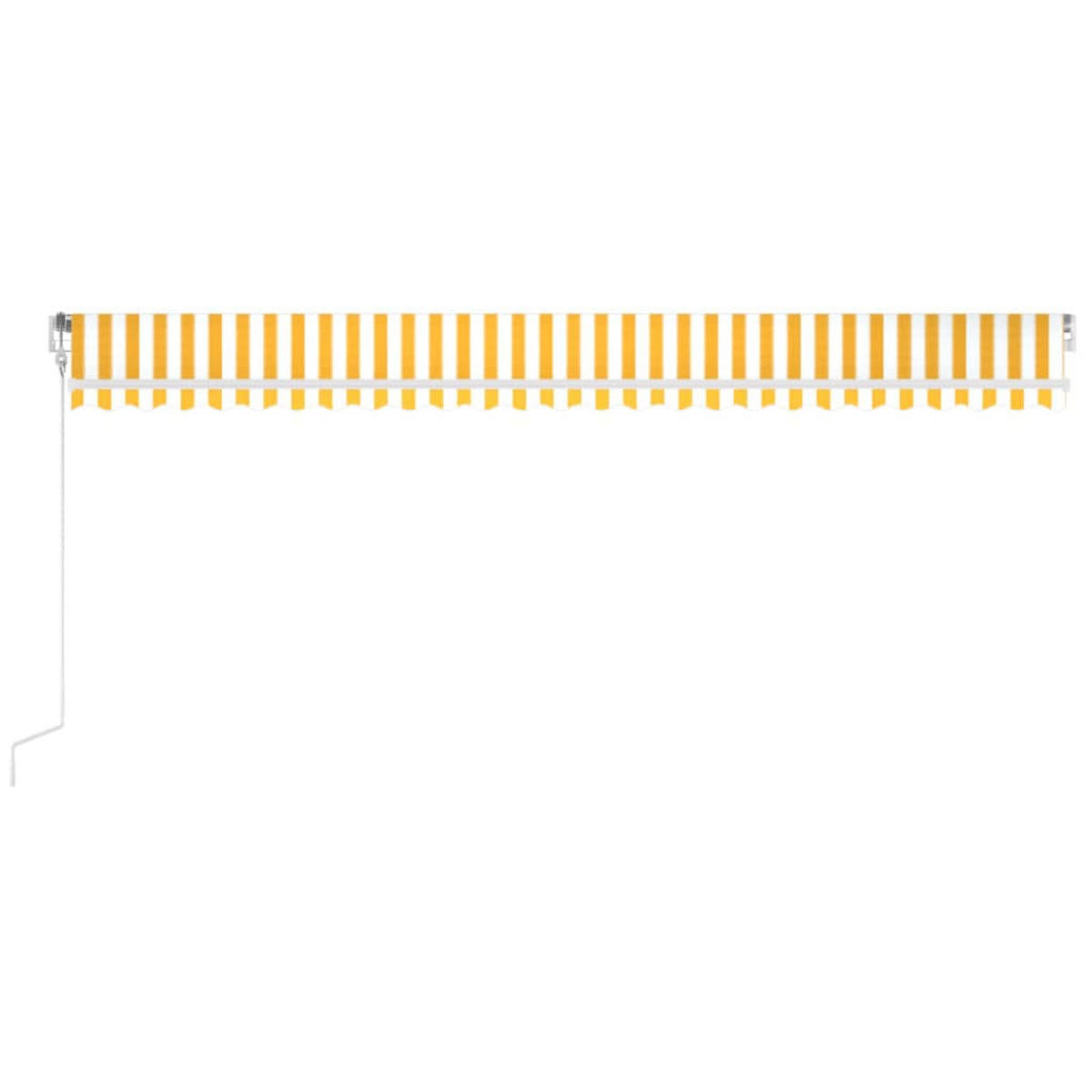 MARKISE Automatisch Einziehbar 600x350 cm Gelb und Weiß - Gelb, Metall (600/350/350cm) - furnicato