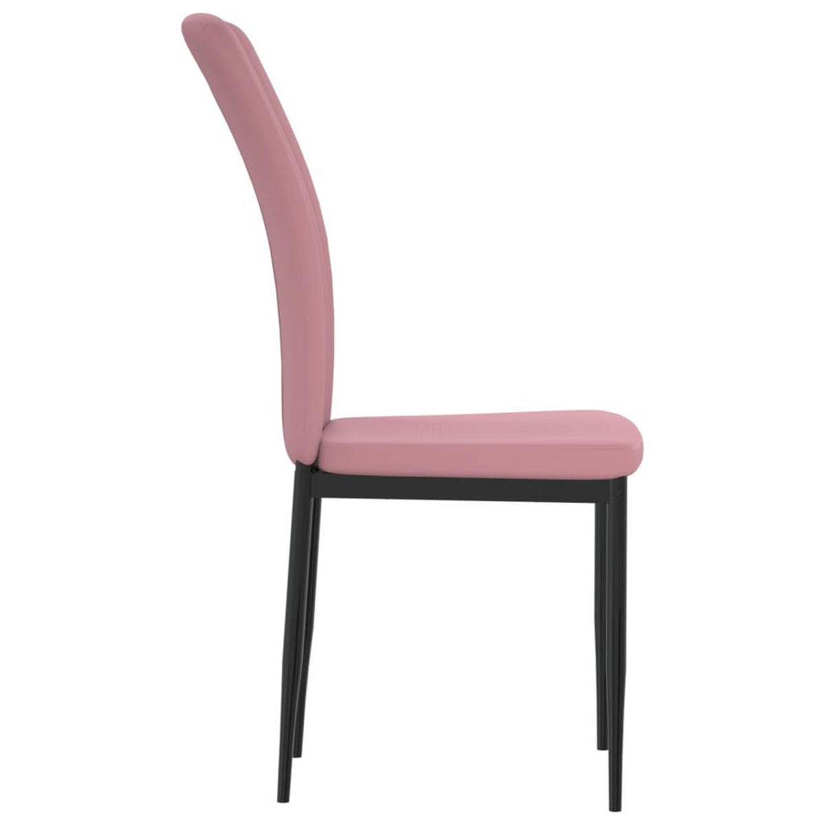 ESSZIMMERSTÜHLE 4 Stk. Rosa Samt 42*58*95.5cm - Pink, Metall (42/95.5/58cm) - ZMH