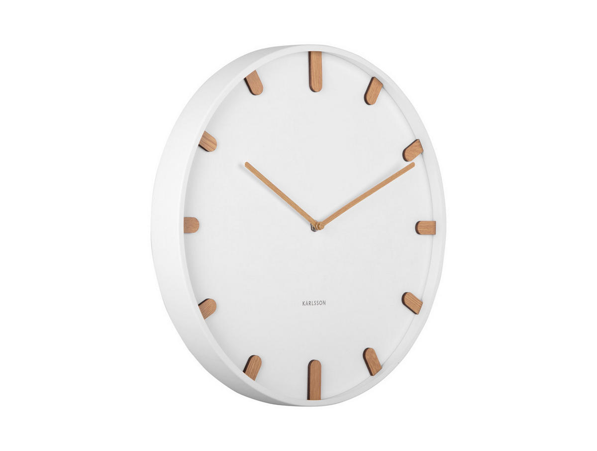 WANDUHR Grace Ø40 cm - Weiß, Metall (40/40/4.5cm) - Karlsson