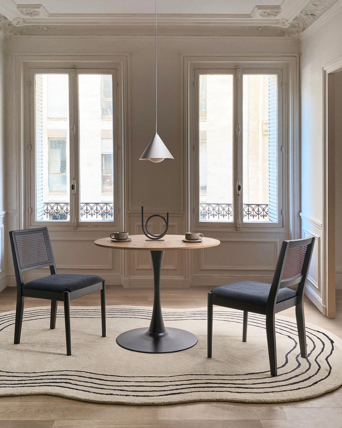 ESSZIMMERSTUHL 2er-Set Schwarz Tamarac - Schwarz, Holz (47/80/55cm) - Beliani