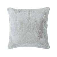 KISSENHÜLLE Kunstfell grau-rosé 46/46 cm - Hellgrau, Textil (46/46cm) - Homescapes