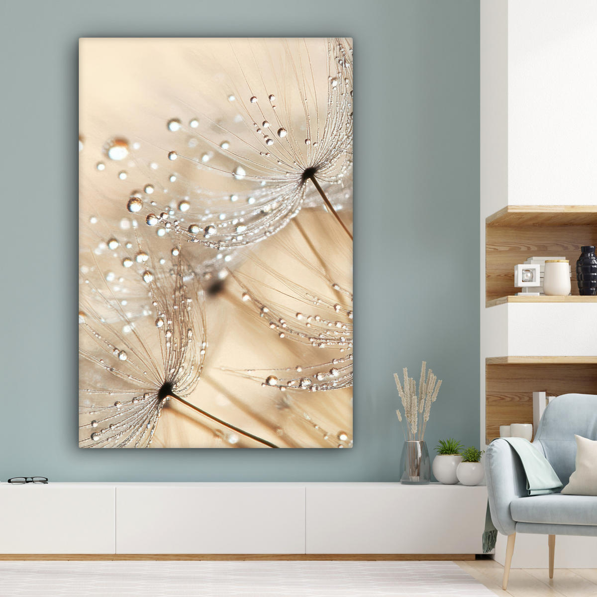 SLIKA NA PLATNU Regrat 90x140 cm - rjava, tekstil (90/140cm) - MuchoWow