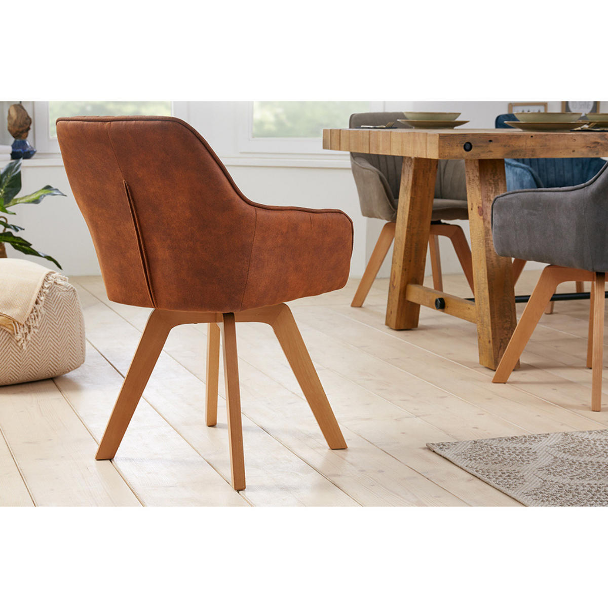 ARMLEHNSTUHL LIVORNO Microfaser Braun - Braun, Textil (62/84/62cm) - riess-ambiente