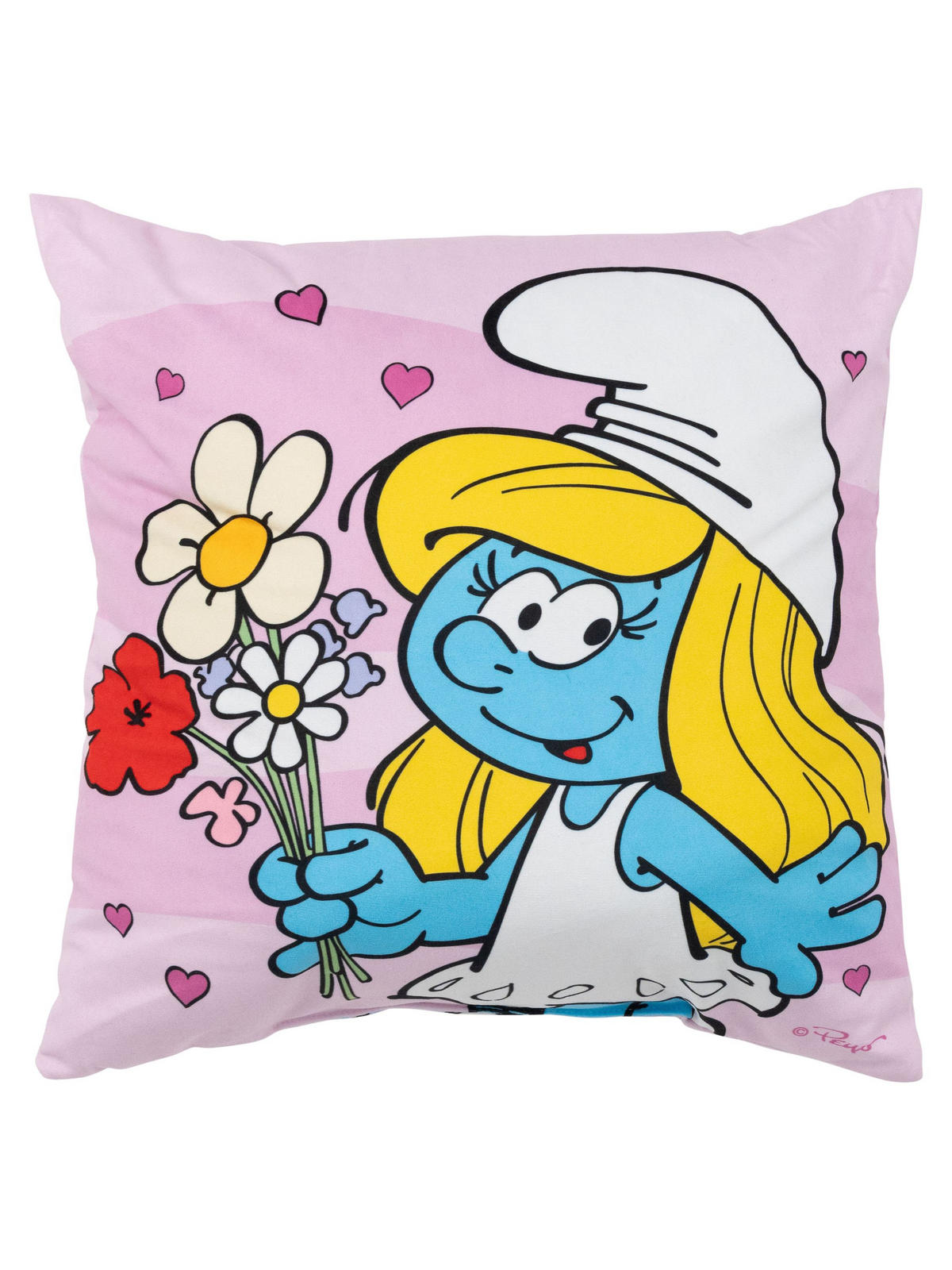 KINDERKISSEN Die Schlümpfe Schlumpfine Rosa 40 x 40 cm - Rosa, Textil (40/40cm) - United Labels