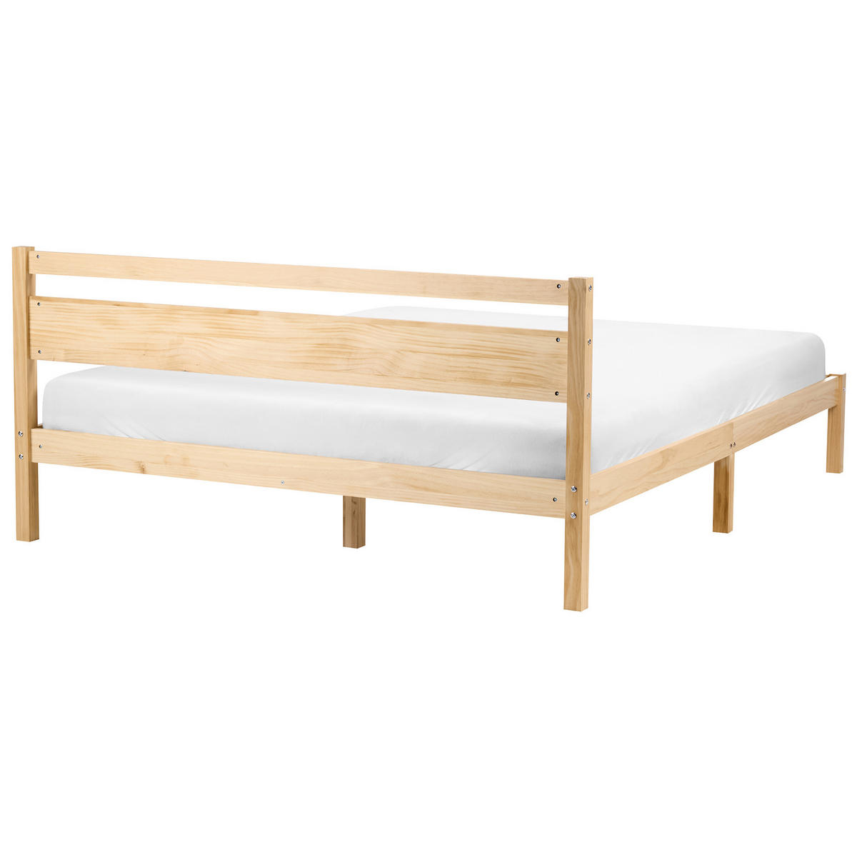 POSTEL s roštem 160/200 cm Borovicové dřevo Světle hnědá Mercurer - hnědá/světle hnědá, dřevo (160/200cm) - Beliani