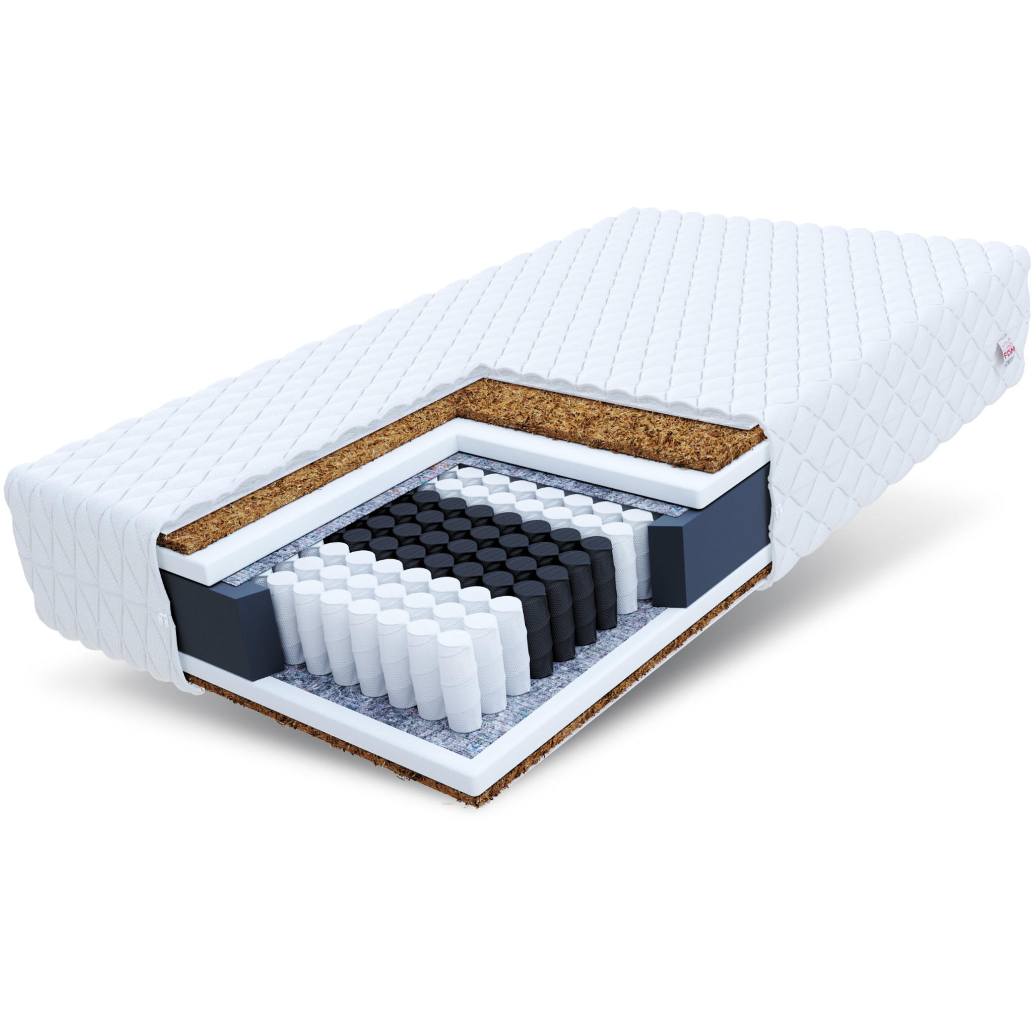 TASCHENFEDERKERNMATRATZE Atlas - Weiß, Textil (80/200cm) - FDM