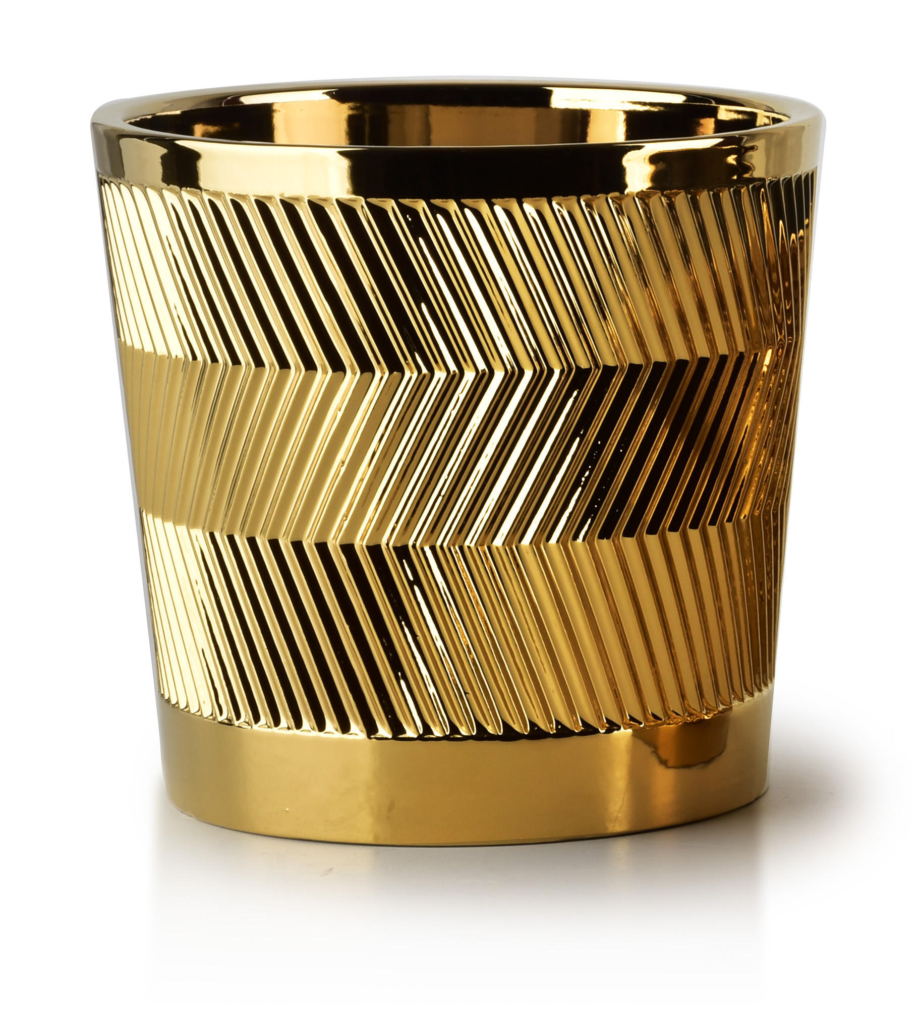 BLUMENTOPF Neva Gold 20/20/19 cm Keramik - Goldfarben, Keramik (19cm) - Mondex