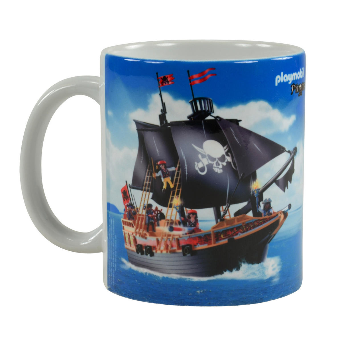 BECHER Playmobil Piraten Blau 320 ml - Blau, Keramik (0.32L) - Playmobil