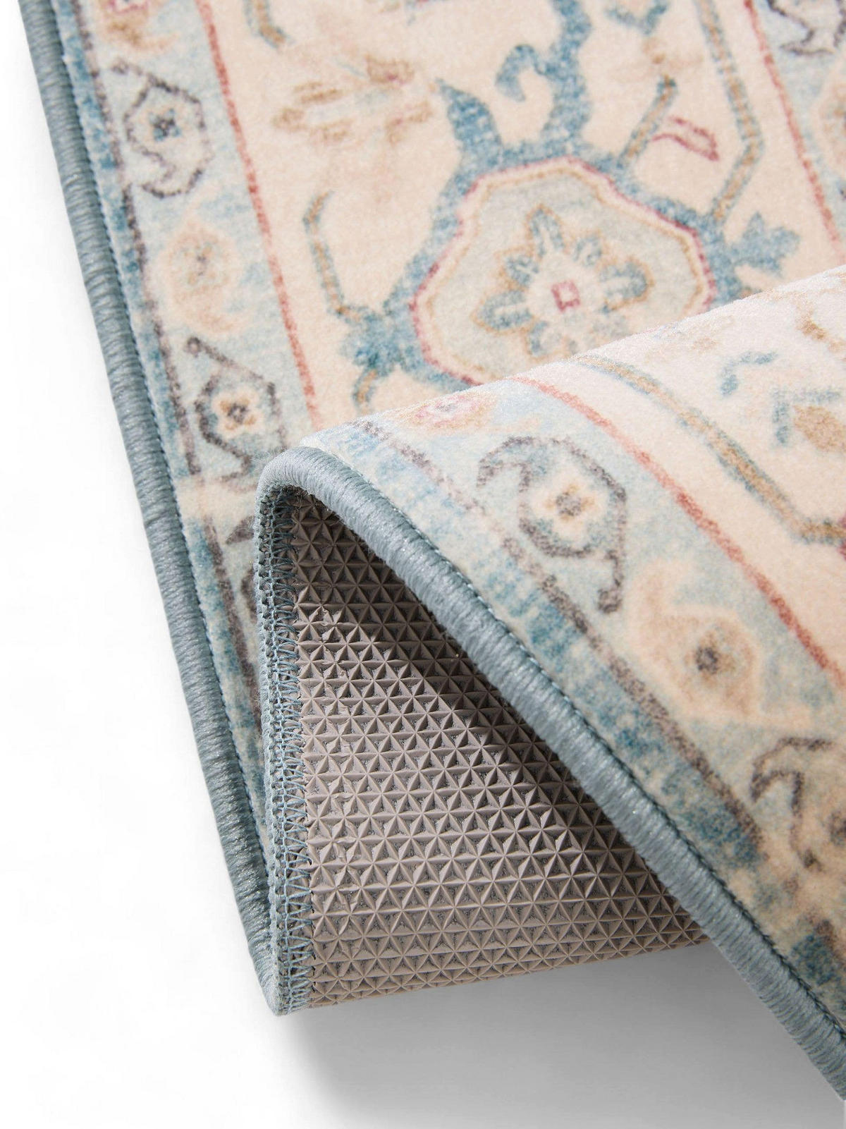 VINTAGE-LÄUFER Miray waschbar 80/240 cm - Blau/Multicolor, Kunststoff (80/240cm) - benuta Nest