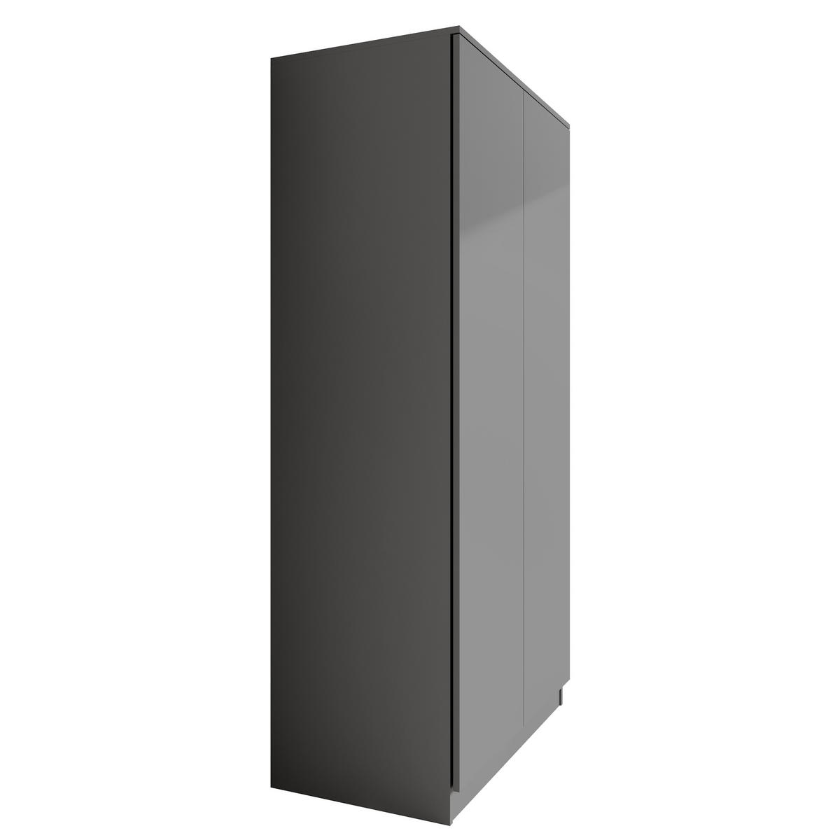 DREHTÜRENSCHRANK Look mit 2 Türen, 90 cm, graphitfarben - Graphitfarben, Holzwerkstoff (90/180/50cm) - Beautysofa