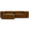 ECKSOFA Landi Braun Links - Schwarz/Braun, Kunststoff/Textil (180/240cm) - Graingold