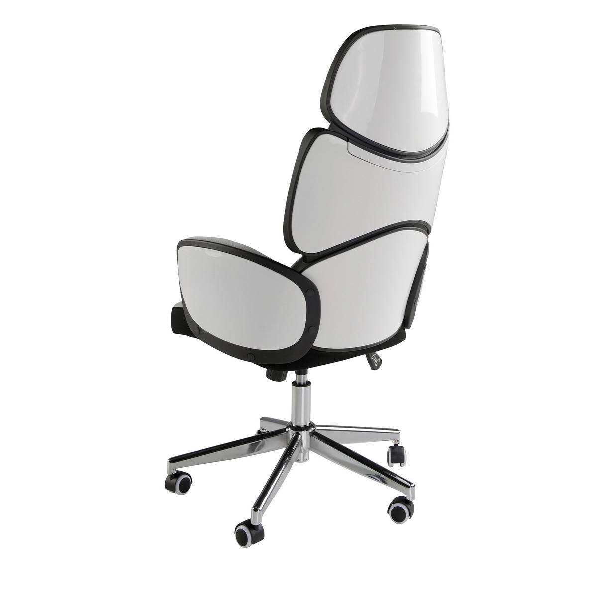 CHEFSESSEL Grau Weiß Stahl 64/69/118 cm - Edelstahlfarben/Weiß, Textil (64/118/69cm) - ANGEL CERDA