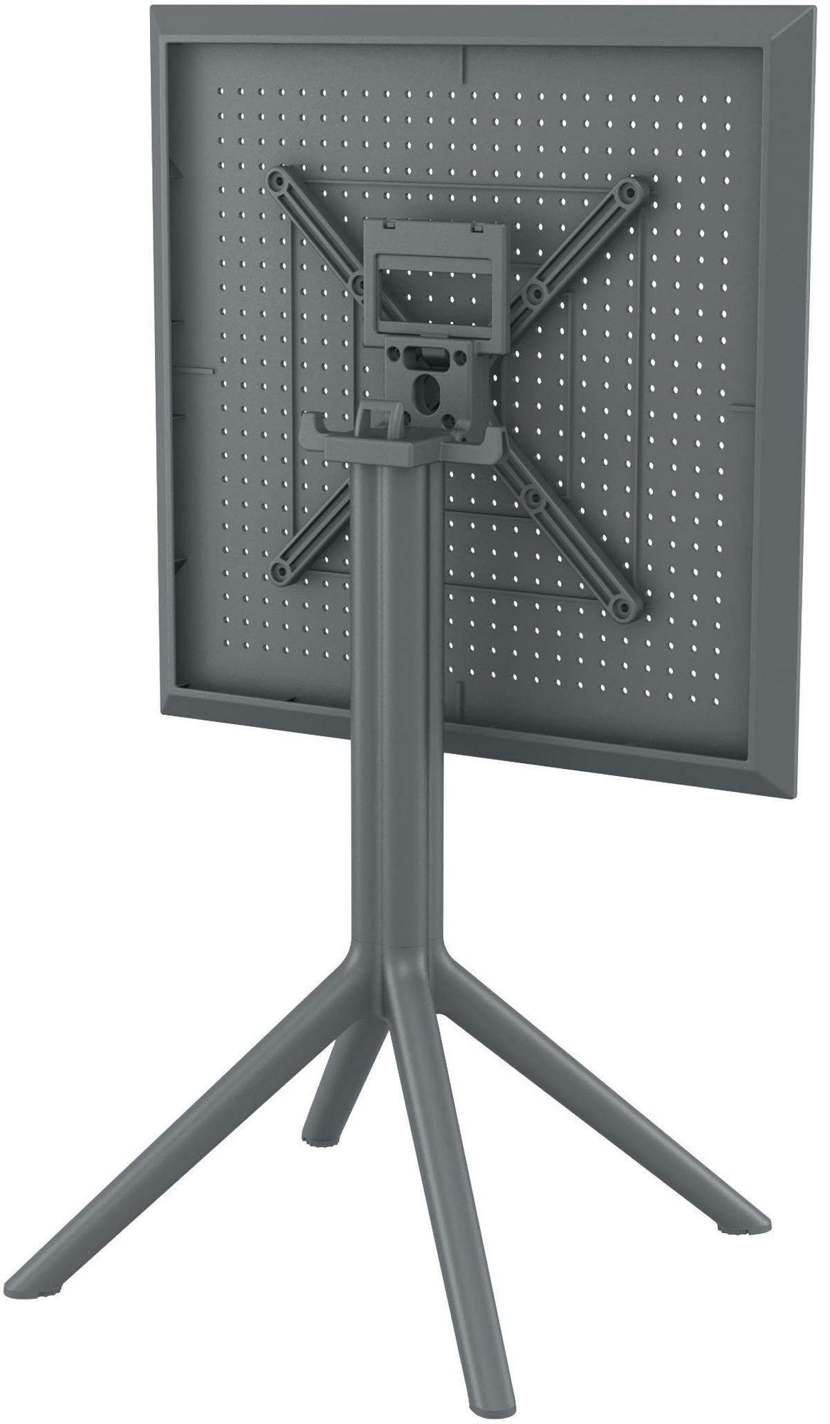 GARTENTISCH eckig 60/60/74 cm Kunststoff Dunkelgrau - Dunkelgrau, Kunststoff (60/60/74cm) - CLP