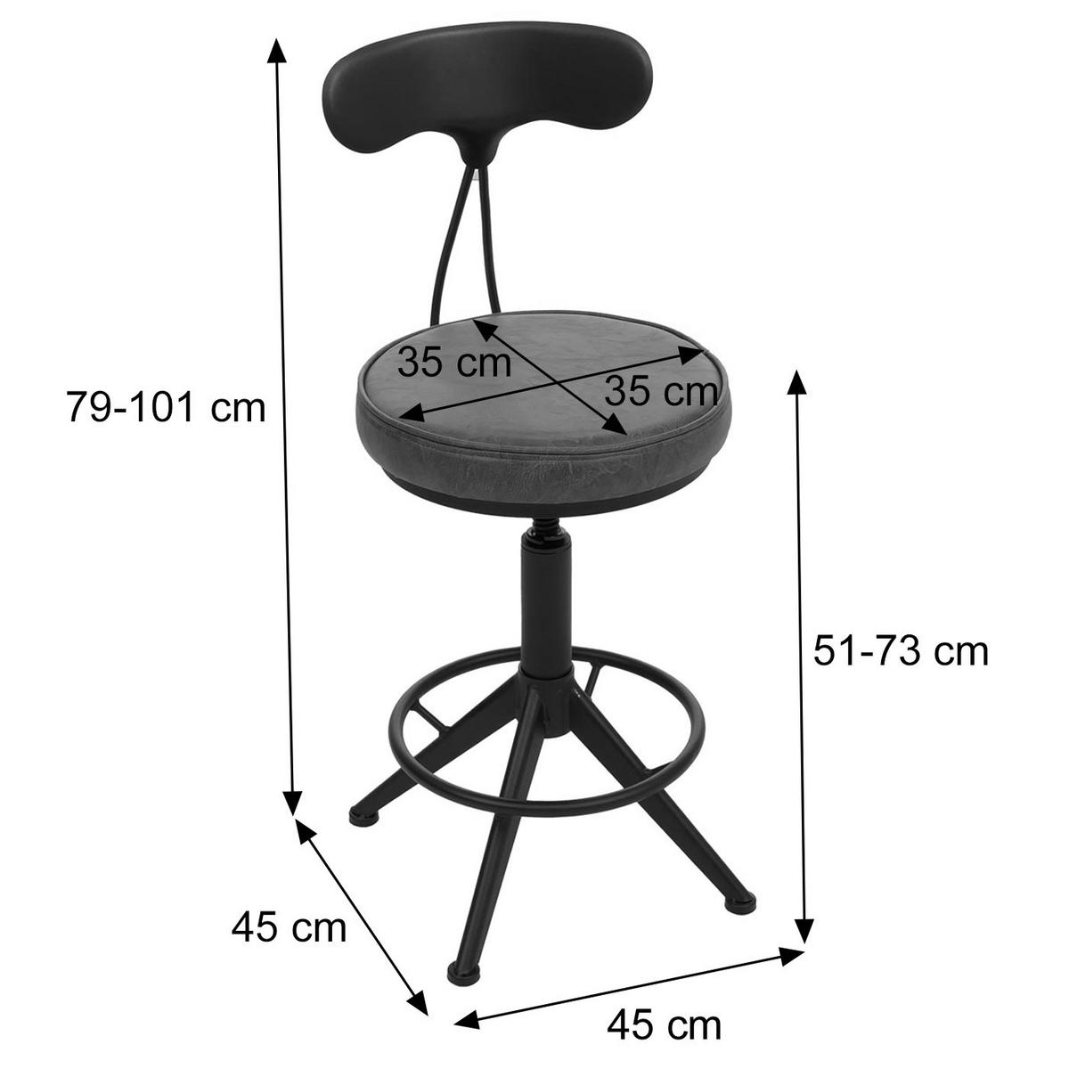 BARSKI STOLČEK Črn, rjav - črna/rjava, tekstil (45/101/45cm) - MCW
