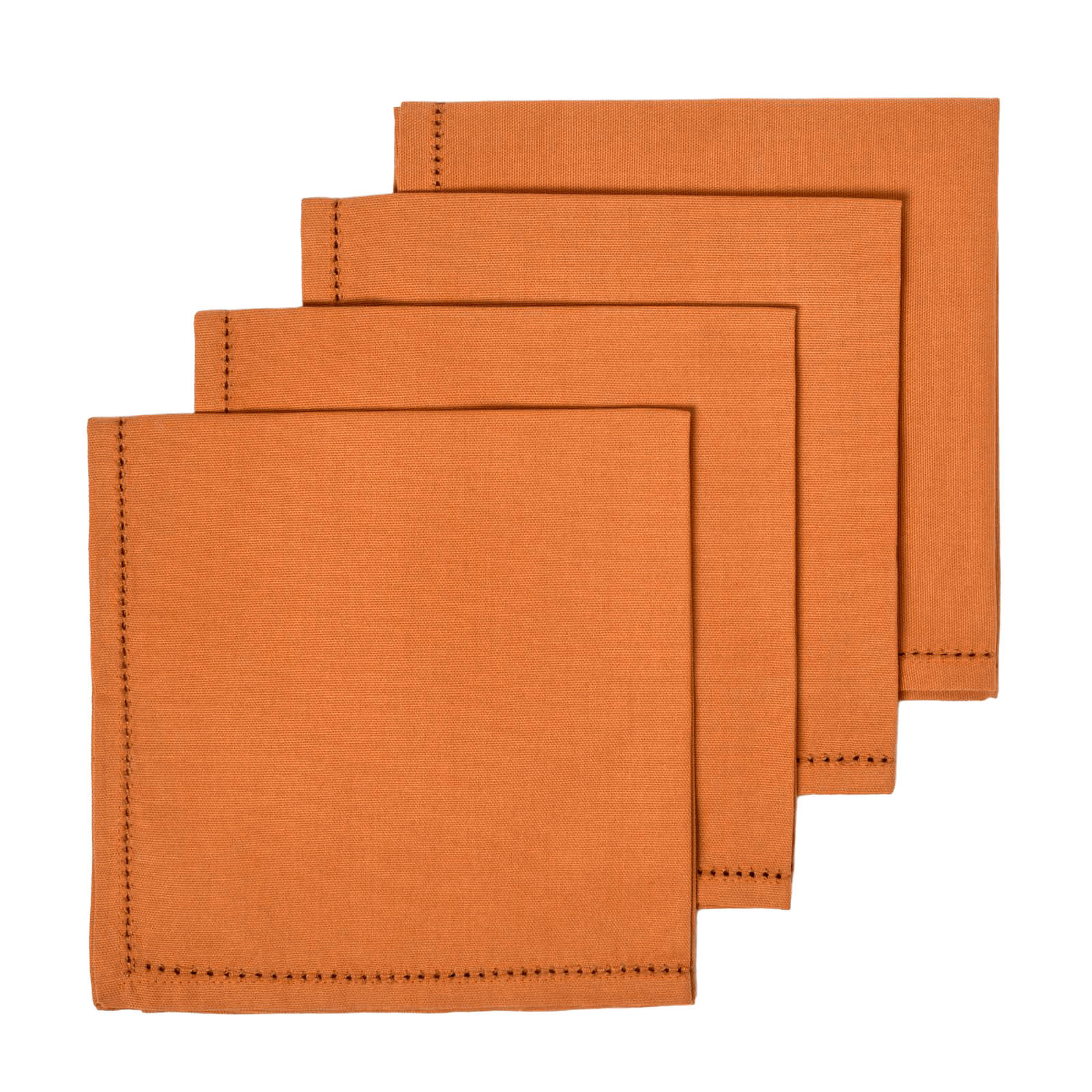 STOFFSERVIETTEN 4er-Set terrakotta 45/45 cm, 100% Baumwolle - Terracotta, Textil (45/45cm) - Homescapes