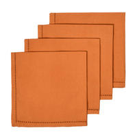STOFFSERVIETTEN 4er-Set terrakotta 45/45 cm, 100% Baumwolle - Terracotta, Textil (45/45cm) - Homescapes