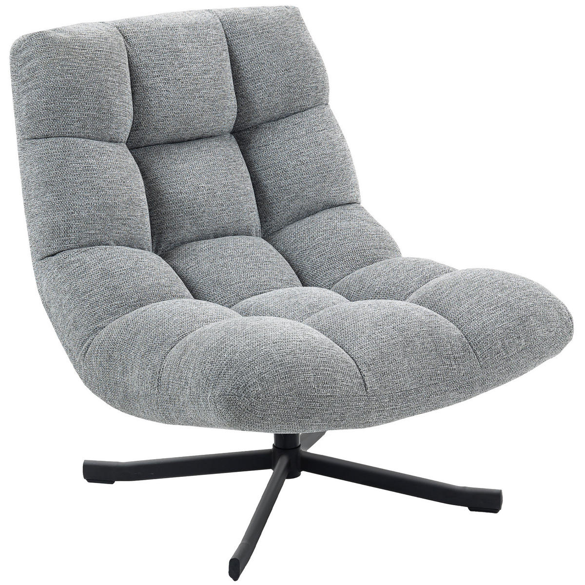 DREHSTUHL Grau 1 Stück - Grau, Metall (75/90/95cm) - GiPP