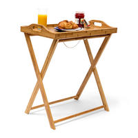 TABLETTTISCH - Hellbraun, Holz (55/35/63.5cm) - Relaxdays
