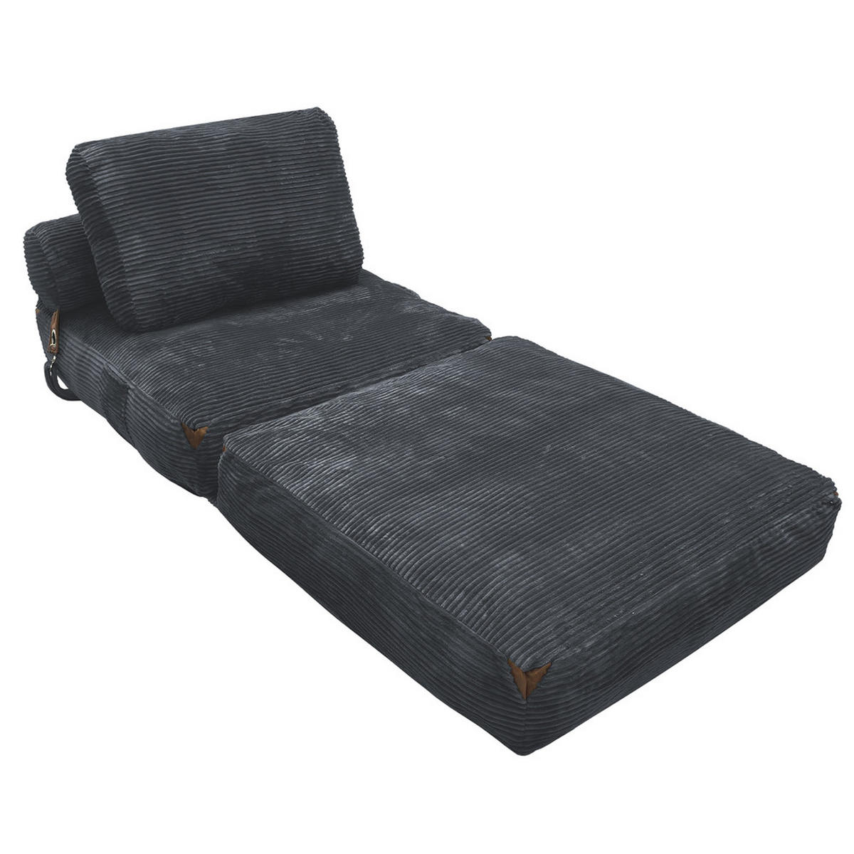 SITZSACK 87x86x40cm Leicht zu verstauen - Grau, Textil (86/33/87cm) - Raelunyi