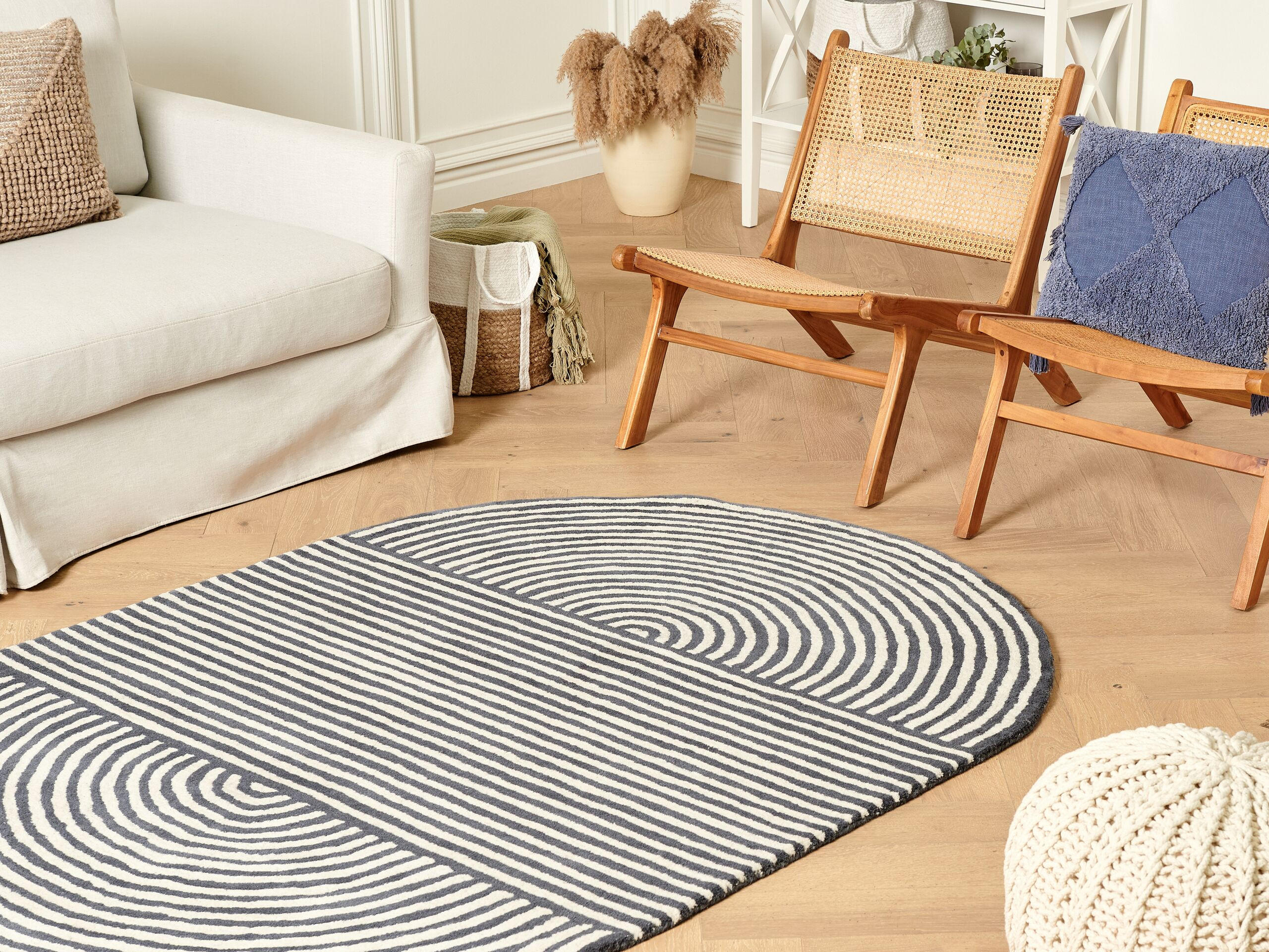 KURZFLOR-TEPPICH Kweta 200/140 cm - Weiß, Textil (140/200cm) - Beliani