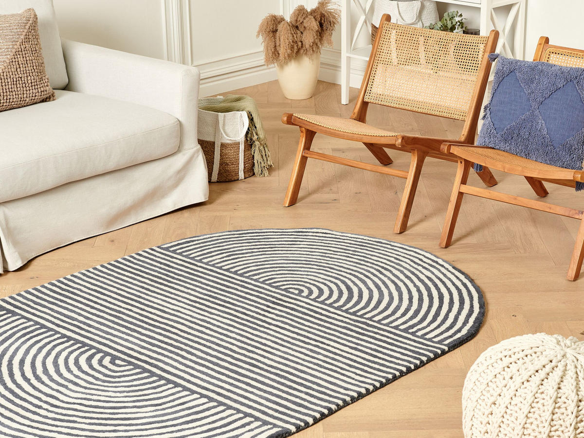 KURZFLOR-TEPPICH Kweta 200/140 cm - Weiß, Textil (140/200cm) - Beliani