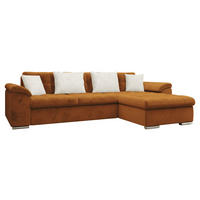 ECKSOFA Diana Premium, Seite: Rechts - Beige/Bronzefarben, Holz/Textil (280/160cm) - MIRJAN24