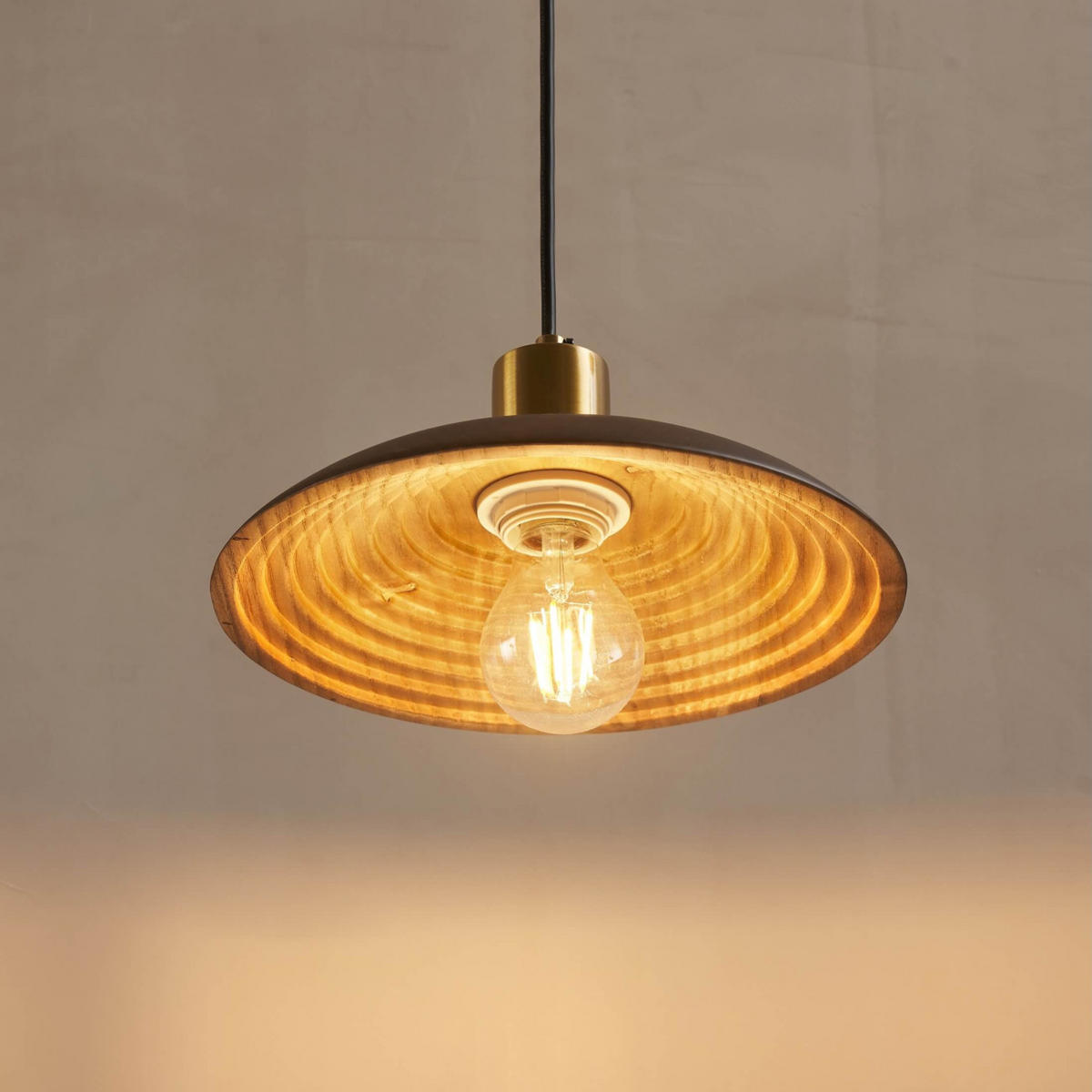 HÄNGELEUCHTE Yuli, Braun und Gold, 12cm - Braun, Metall (25/25/12cm) - KOSILUM