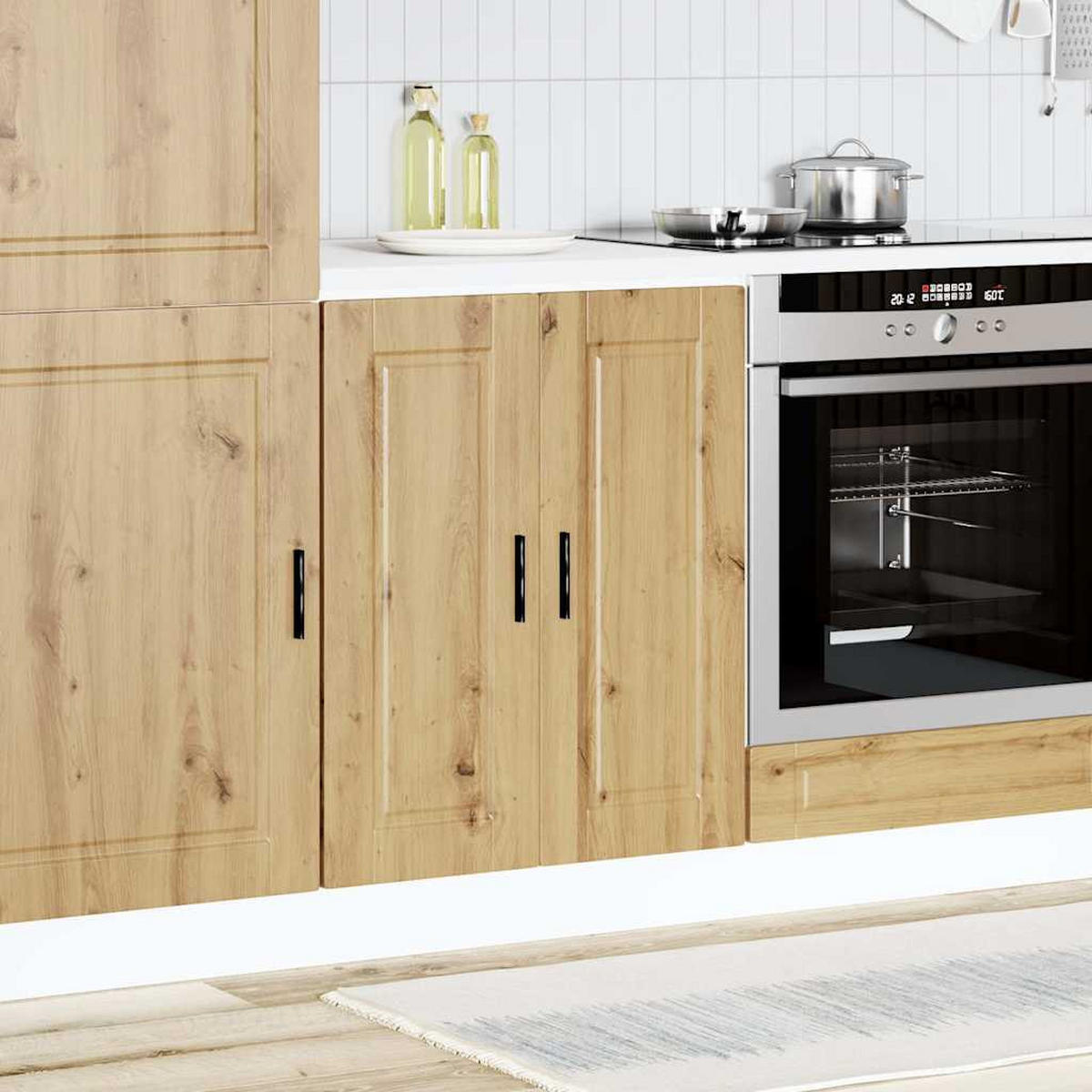 KÜCHENUNTERSCHRANK Theo Artisan-Eiche 60x46x81,5 cm - Eiche Artisan, Holz (60/81.5/46cm) - DELUKE