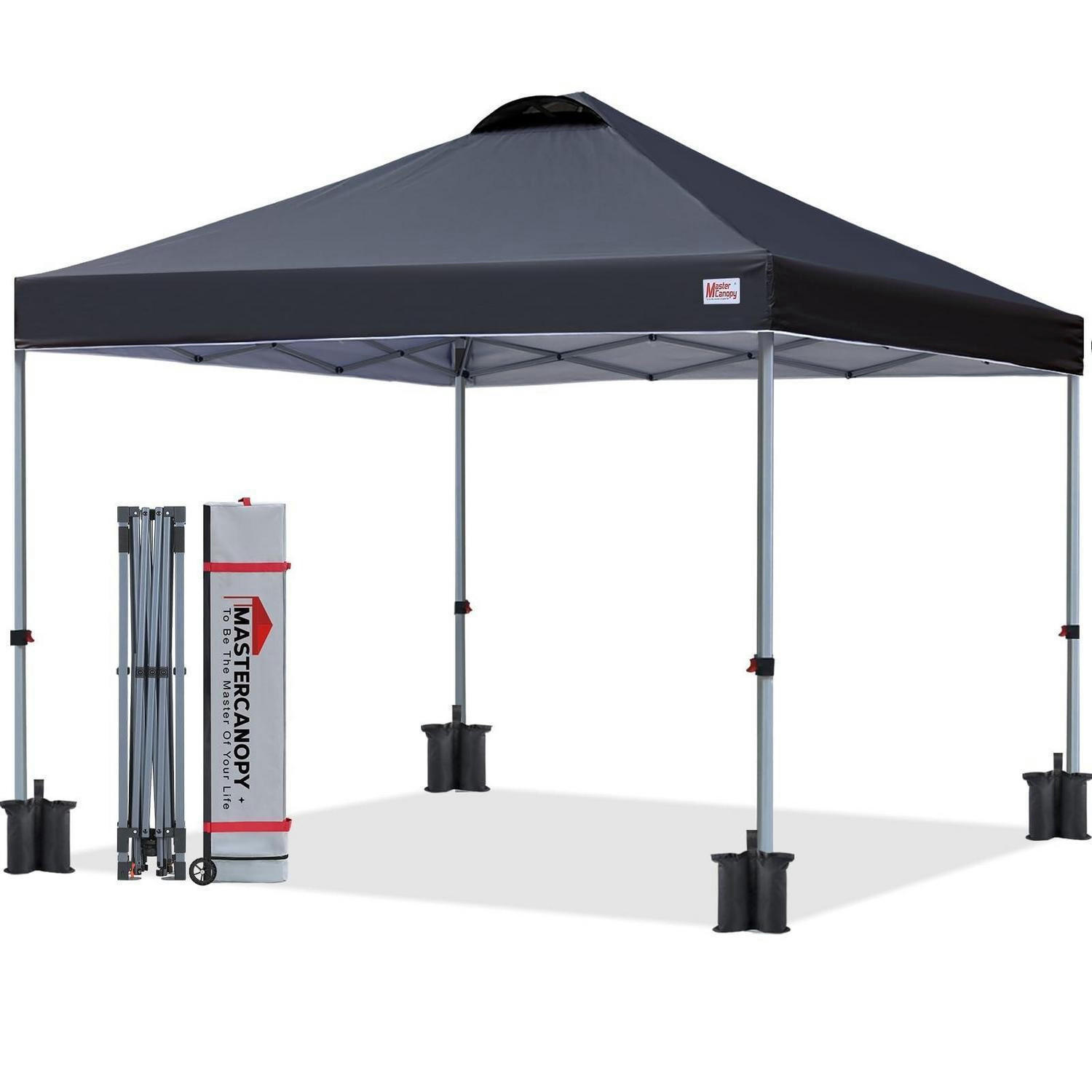 PAVILLON 2,5 x 2,5 m Schnellaufbau 3-fach höhenverstellbar Schwarz - Schwarz, Textil (250/206/250cm)