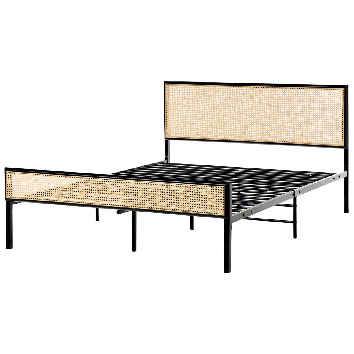 POSTEL s roštem 140/200 cm Železo Světle hnědá Avanton - světle hnědá, kov (140/200cm) - Beliani