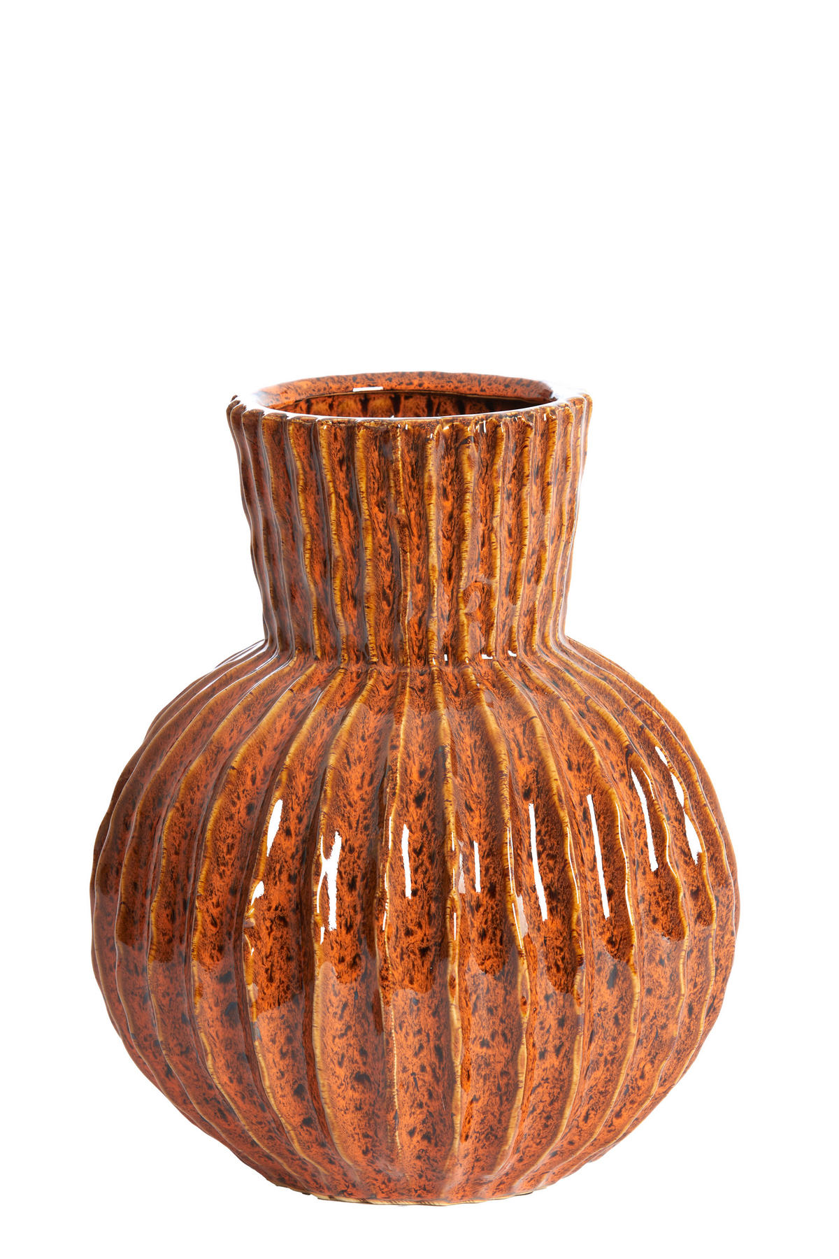 VAZE Zirja Orange 25/25/30 cm - Orange, Keramik (30cm) - Light & Living