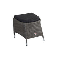 GARTENHOCKER Kansas 57x50x42 cm, Polyrattan, Grau-Mix - Grau, Kunststoff (50/42/57cm) - dasmöbelwerk