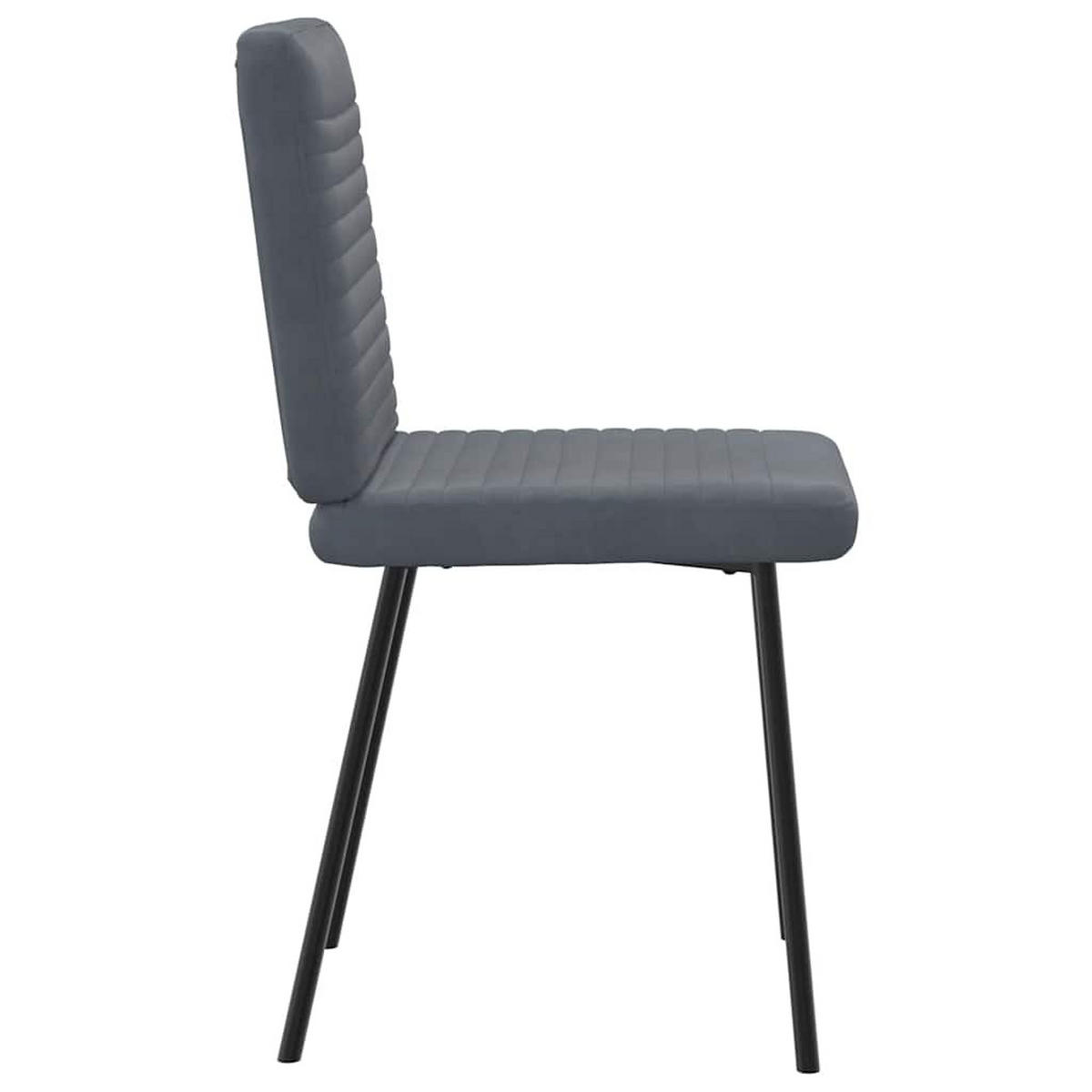 ESSZIMMERSTÜHLE 2 Stk. Dunkelgrau Samt 45*54*83cm - Dunkelgrau, Metall (45/83/54cm) - ZMH