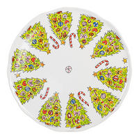 TELLER Weihnachtsbaum in Bunt - 31cm - Multicolor, Keramik (31/31/2cm) - Blond Amsterdam