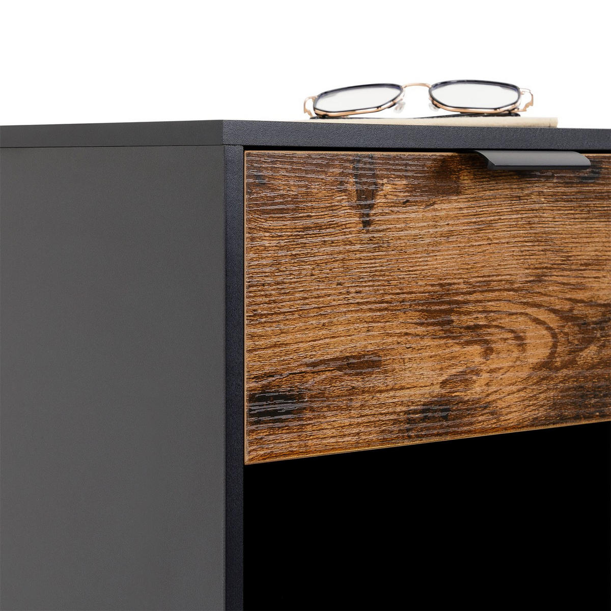 NACHTTISCH MALAM - Braun, Holzwerkstoff (40/61/40cm) - IDIMEX