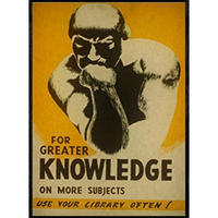 POSTER Bibliothek Wissen A3 Rahmenlos - Klar, Papier (29.7/5/42cm) - Nacnic