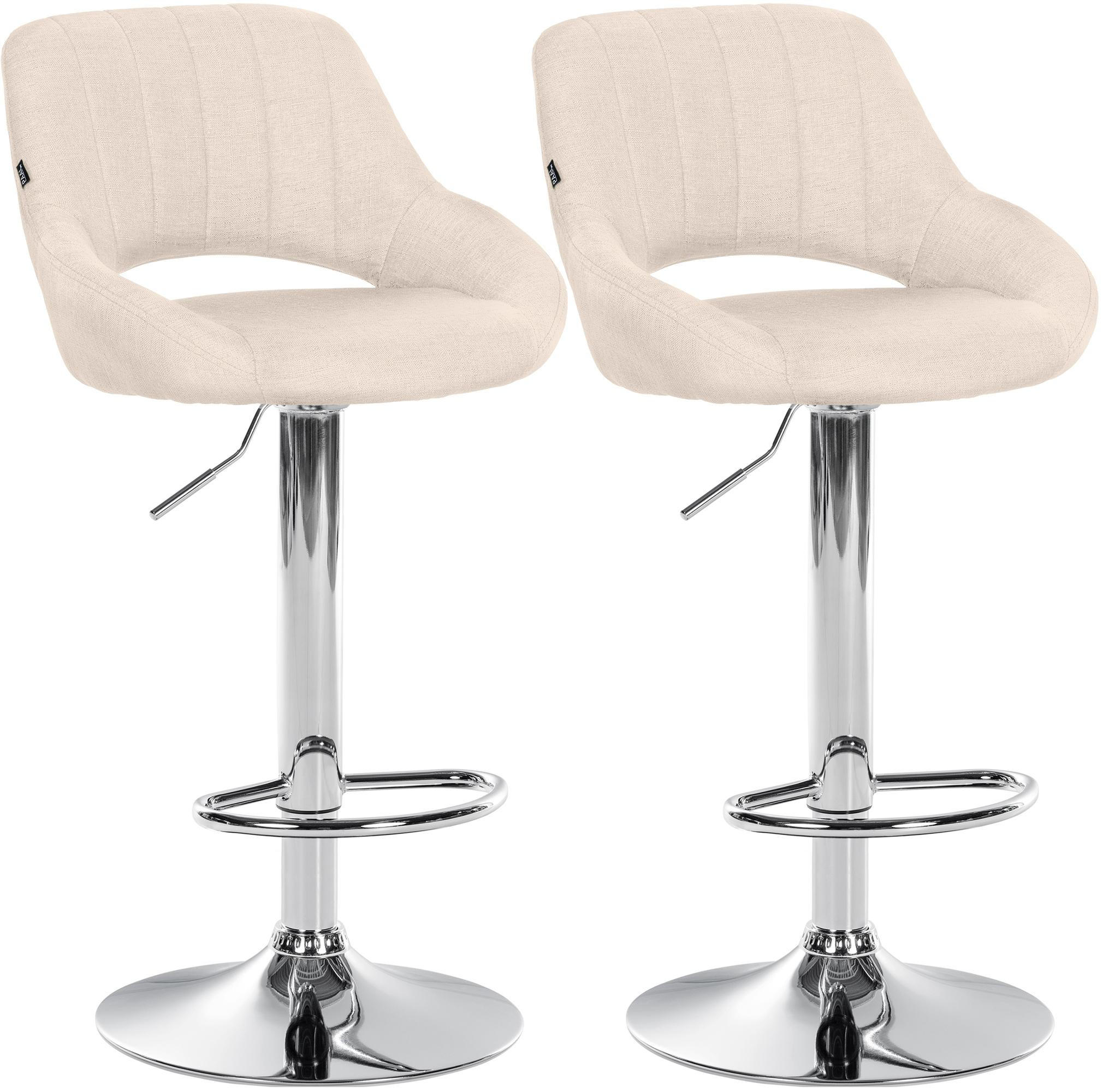 BARSTOL Milet i tyg, set om 2 - Cremefärgad, Textil (47/85/48cm) - CLP