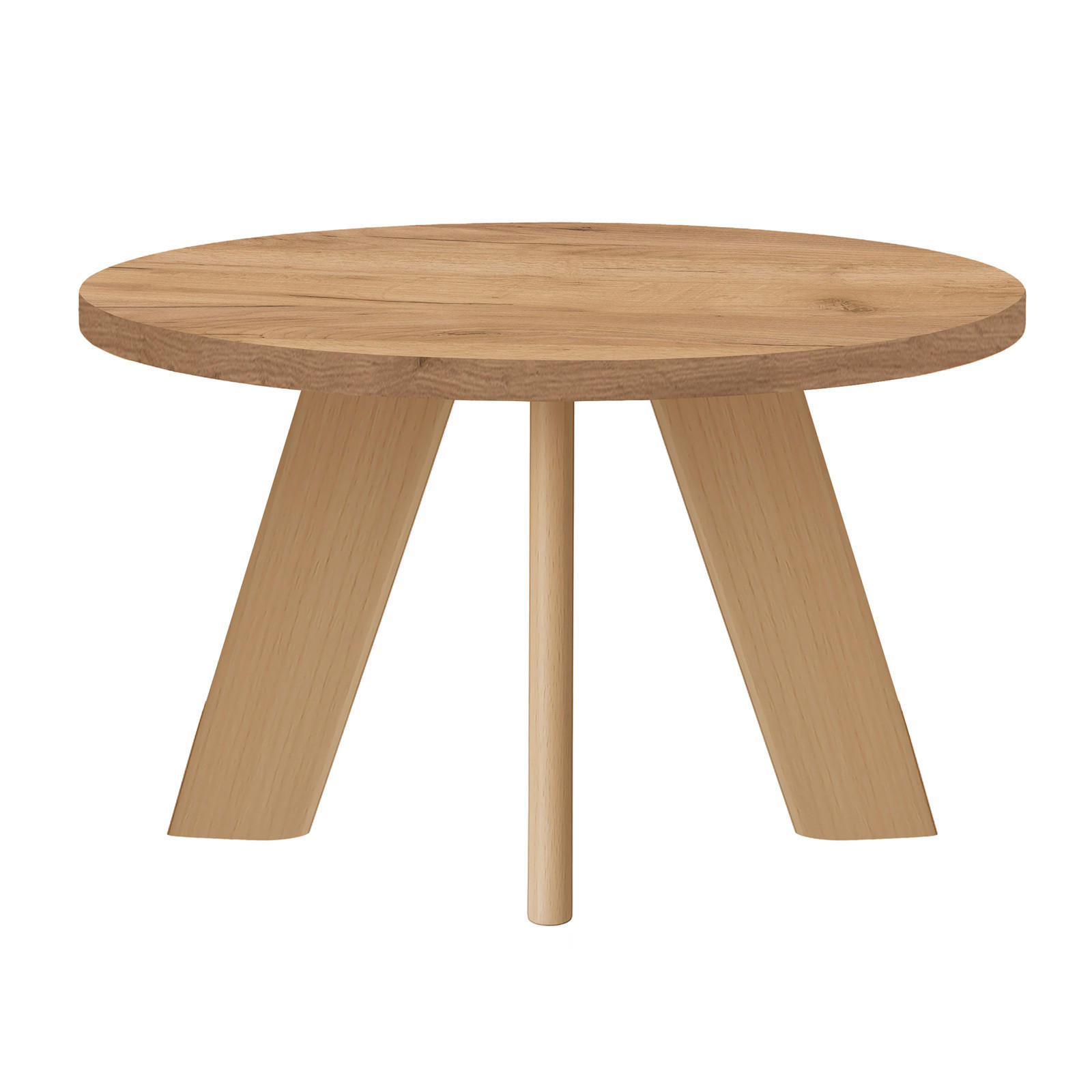 COUCHTISCH LEX Durchmesser 60 cm, Minimalistisch und zeitlos - Eiche Craft Golden / Craft Golden - Eichefarben, Holz (60/60/41cm) - Dekori_Interiors