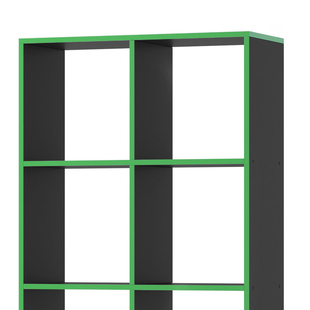 RAUMTEILER Scutum Schwarz/Grün 72 x 143 cm - Schwarz/Grün, Holzwerkstoff (143/72/29cm) - Vicco