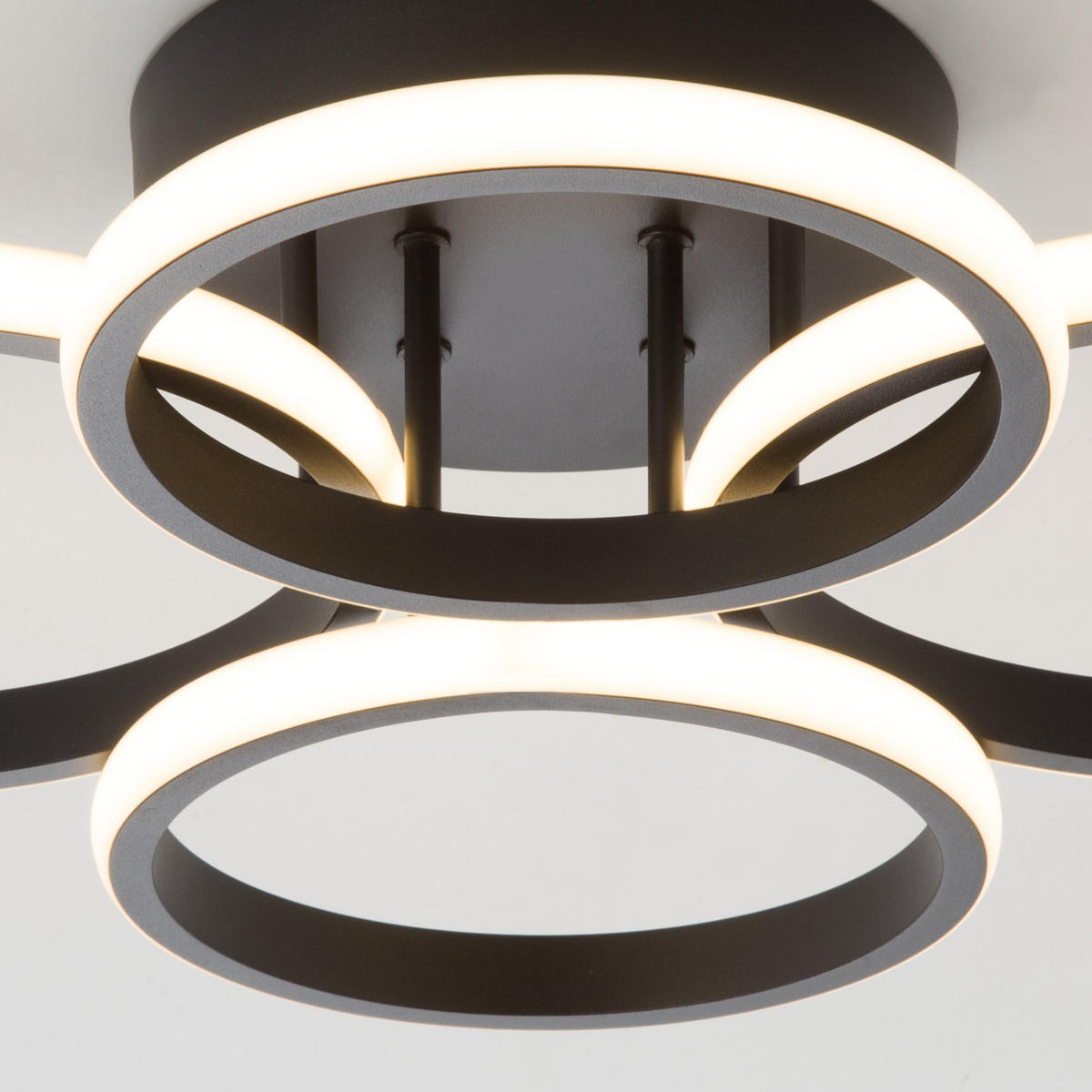 LED-DECKENLEUCHTE Xalvor 41.5/52.5/11.8 cm - Schwarz, Metall (52.5/41.5/11.8cm) - ZMH