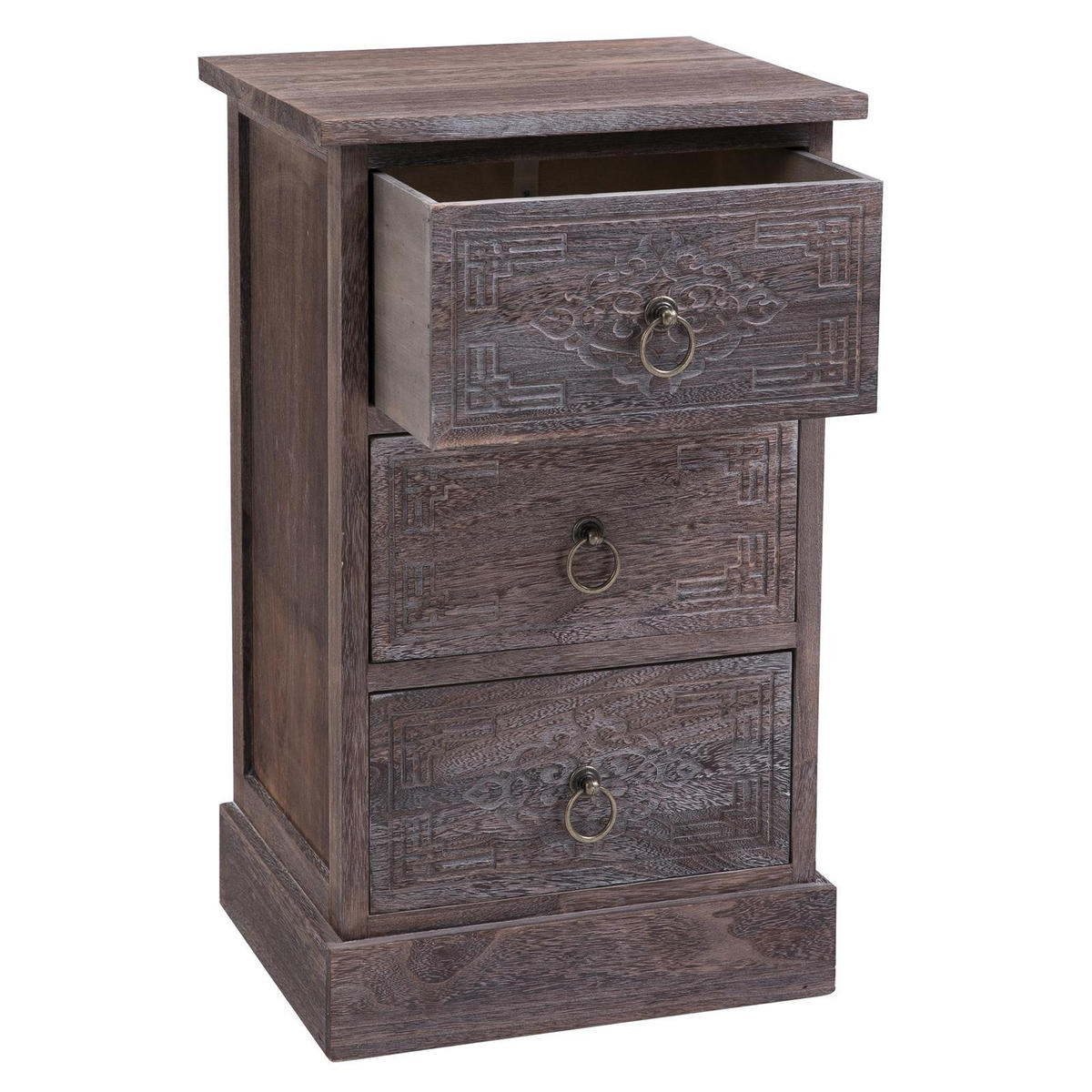 NACHTTISCH ENZO - Braun, Holz (35/59/30cm) - CARO-Möbel