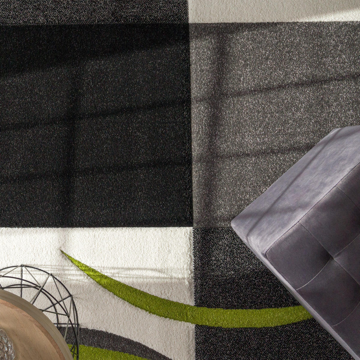 KURZFLORTEPPICH 300/400 cm Diamond 665 - Grün, Textil (300/400cm) - Paco Home