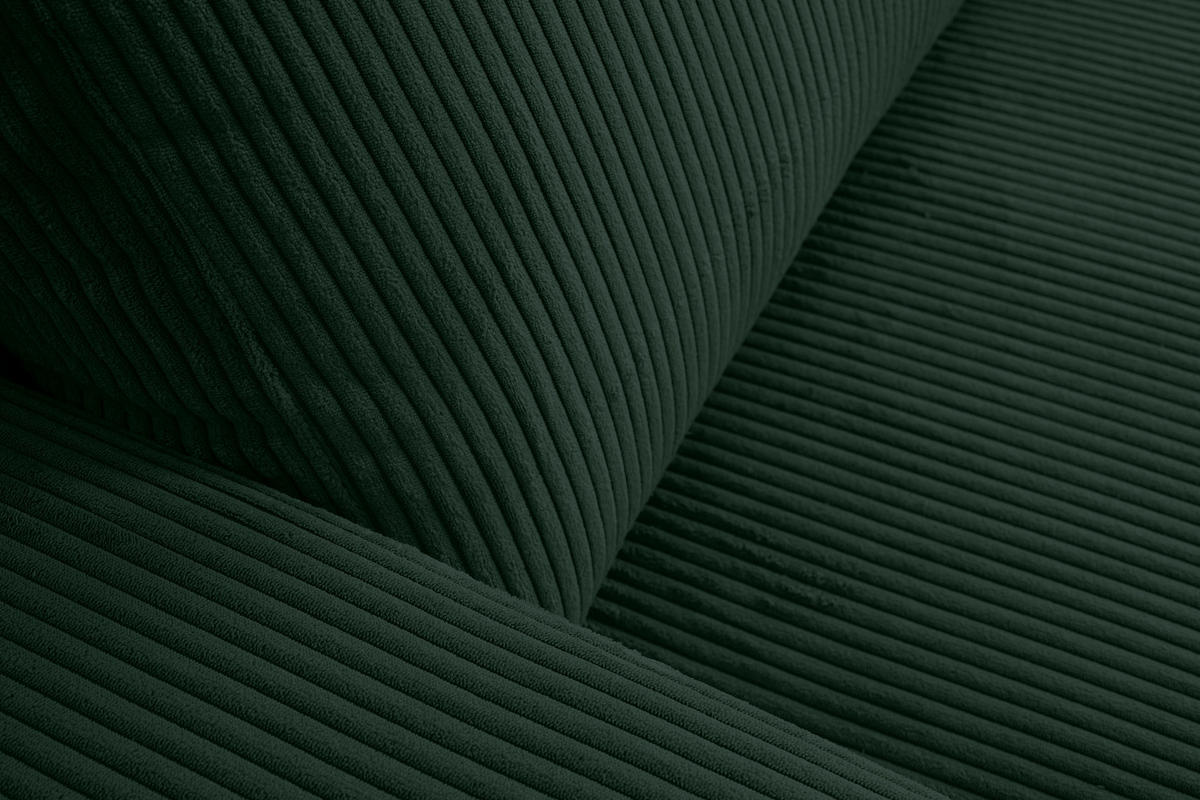 ECKSOFA Aspen in L-Form, Coach Farbe: Grün, Cordstoff, Ottomane Rechts - Grün, Textil (312/187cm) - VENASI MÖBEL