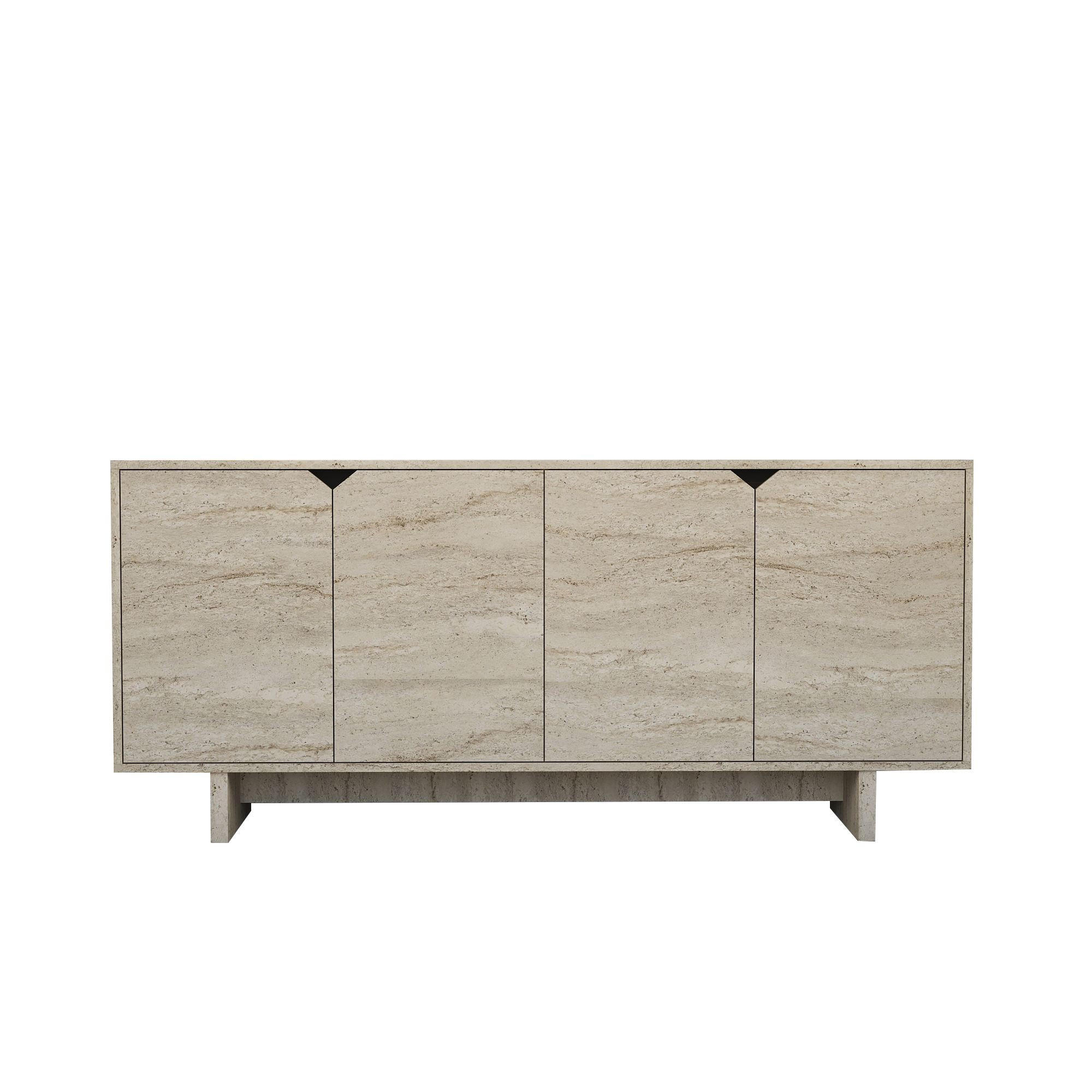 BUFFETSCHRANK turan beige - Beige, Holz (40/81/180cm) - Habitat Garten