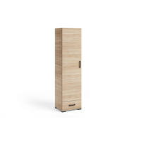 DREHTÜRENSCHRANK ALBANO 50/186/40cm 1-türig Sonoma Eiche - Sonoma Eiche, Holzwerkstoff (50/186/40cm) - MASSENO